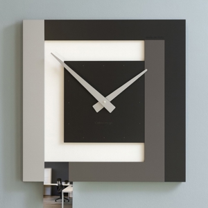 Visualizza i dettagli per Clock40 stripes orologio moderno a parete nero bianco grigio Clock40 stripes orologio moderno a parete nero bianco grigio