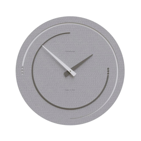 Orologio rotondo da parete in legno moderno grigio quarzo