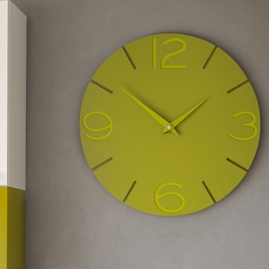 Orologio verde tondo oliva da parete moderno