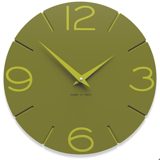 Orologio verde tondo oliva da parete moderno Orologio verde tondo oliva da parete moderno