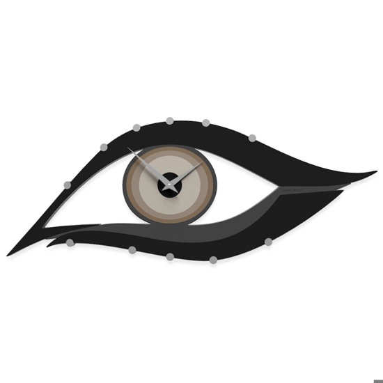 Orologio da parete moderno eye legno tortora