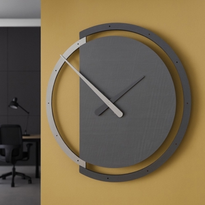 Visualizza i dettagli per Orologio grigio da parete design moderno Orologio grigio da parete design moderno