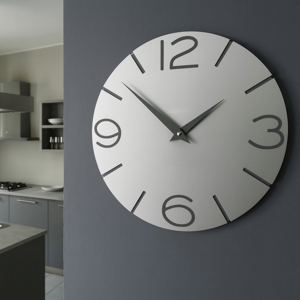 Visualizza i dettagli per Orologio da parete rotondo 30cm moderno legno alluminio Orologio da parete rotondo 30cm moderno legno alluminio