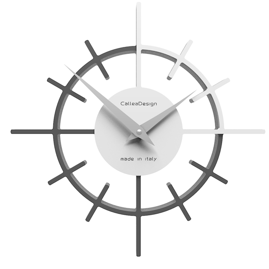 Crosshair orologio da parete moderno legno grigio quarzo