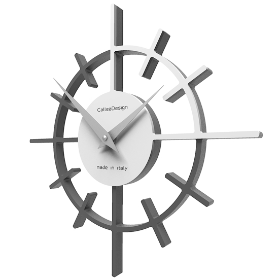 Crosshair orologio da parete moderno legno grigio quarzo