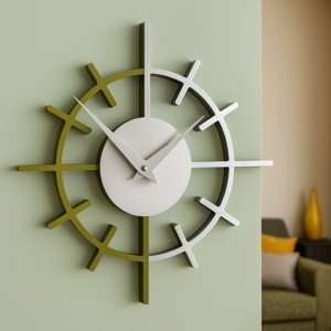 Orologio da parete legno colore verde oliva