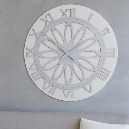 Orologio bianco da parete 60 num romani 