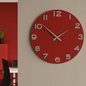 Visualizza i dettagli per Smarty number orologio moderno da parete rotondo legno colore rubino Smarty number orologio moderno da parete rotondo legno colore rubino