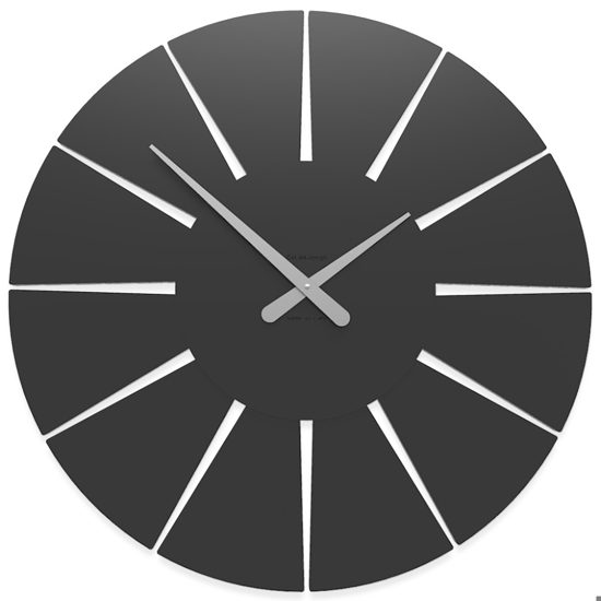 Orologio nero da parete in legno tondo moderno Orologio nero da parete in legno tondo moderno