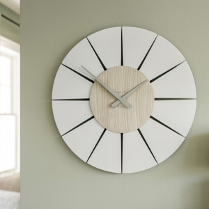 Orologio rovere breeze in legno rotondo da parete