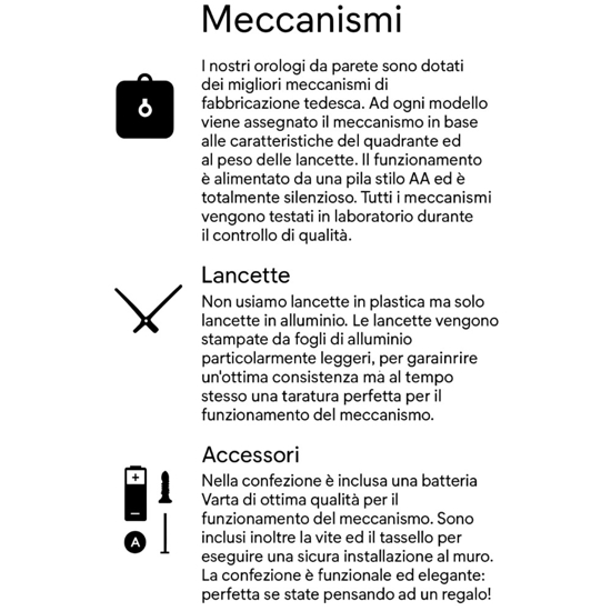 Orologio moderno per parete numeri in legno arancione