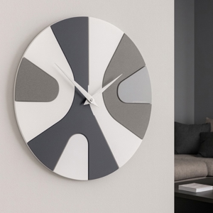 Orologio da parete moderno in legno nero rotondo