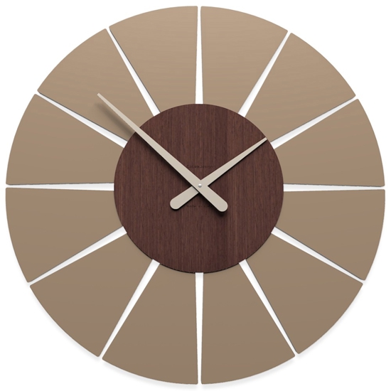Orologio da parete rovere wenge moderno in legno per ufficio