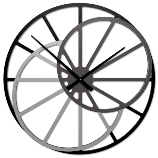 Grande orologio da parete moderno grigio quarzo