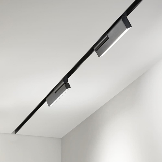 Ideal lug ego modulo faretti nero orientabile led 13w 1400lm 3000k