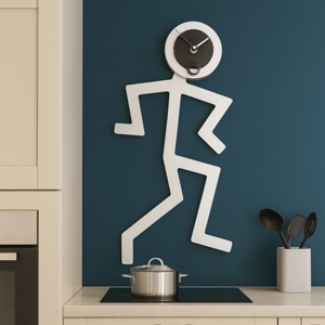 Orologio moderno da parete legno bianco