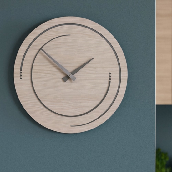 Orologio da parete legno rotondo moderno rovere Orologio da parete legno rotondo moderno rovere