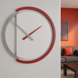 Visualizza i dettagli per Orologio rosso da parete design rotondo 45cm Orologio rosso da parete design rotondo 45cm