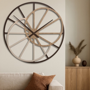 Orologio grande da parete 95cm noce canaletto