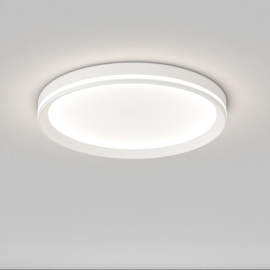Plafoniera moderna rotonda bianca biemissione led 37w cct top light area
