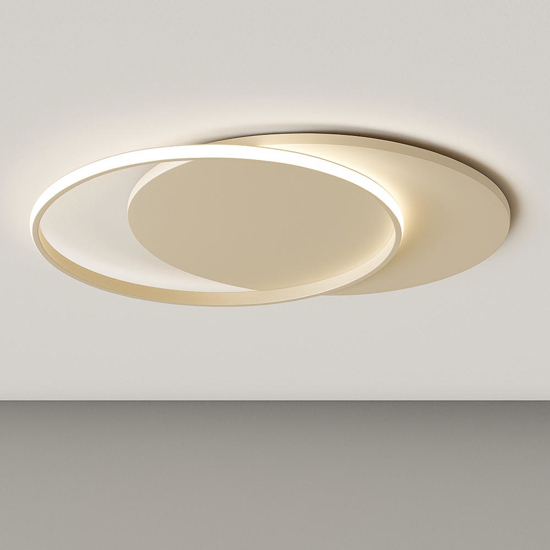 Top light mercury plafoniera moderna per cucina cerchi oro led 65w cct