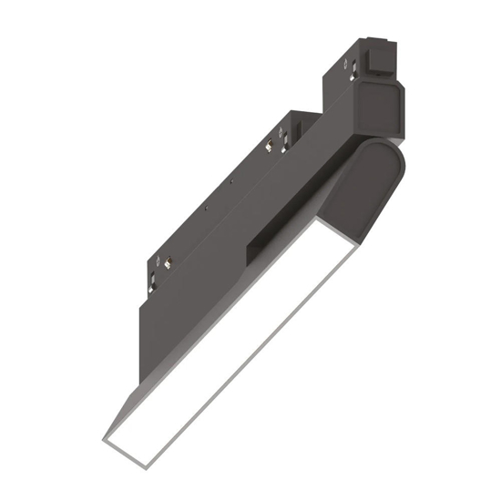 Ego ideal lux modulo faretti per binario monofase nero led 7w 3000k orientabile