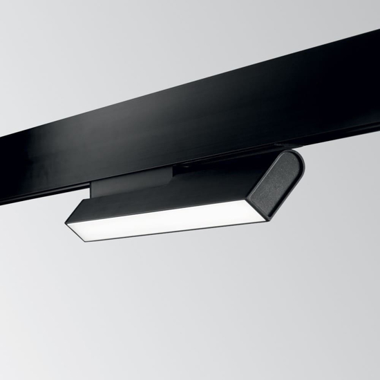 Ego ideal lux modulo faretti per binario monofase nero led 7w 3000k orientabile