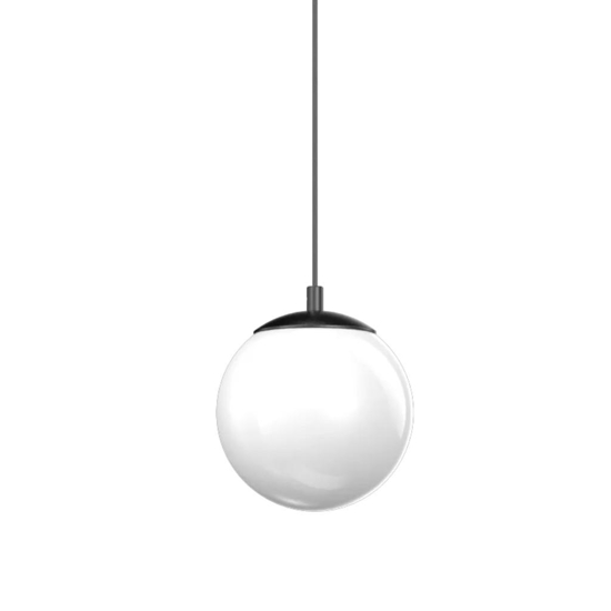 Ego ideal lux lampada a sospensione nera sfera vetro per binario monofase led 3000k
