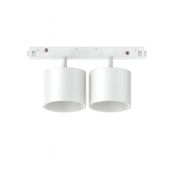 Ego double big ideal lux faretti per binario monofase led 20w 3000k