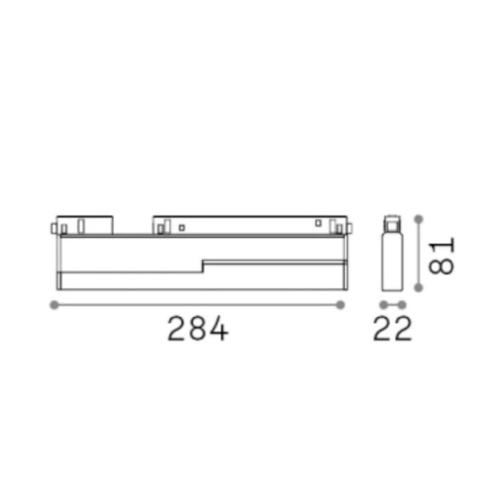 Ideal lux ego modulo faretti led 7w 3000k bianco orientabile binario monofase