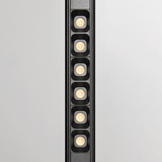 Ideal lux ego modulo faretti led 7w 3000k dimmera dali nero binario monofase