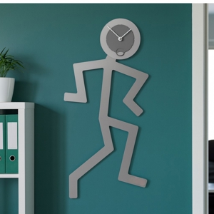 Mino orologio moderno da parete legno colore alluminio