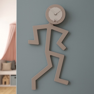 Mino orologio moderno da parete legno colore grigio prugna