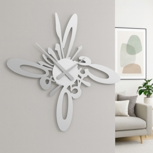 Visualizza i dettagli per Armonico orologio moderno da parete legno bianco grigio Armonico orologio moderno da parete legno bianco grigio