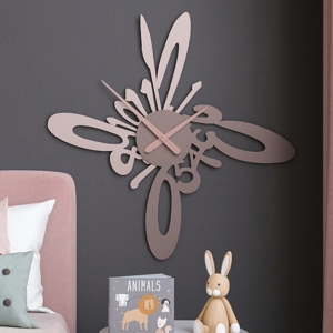 Visualizza i dettagli per Armonico orologio moderno da parete legno colore grigio prugna Armonico orologio moderno da parete legno colore grigio prugna