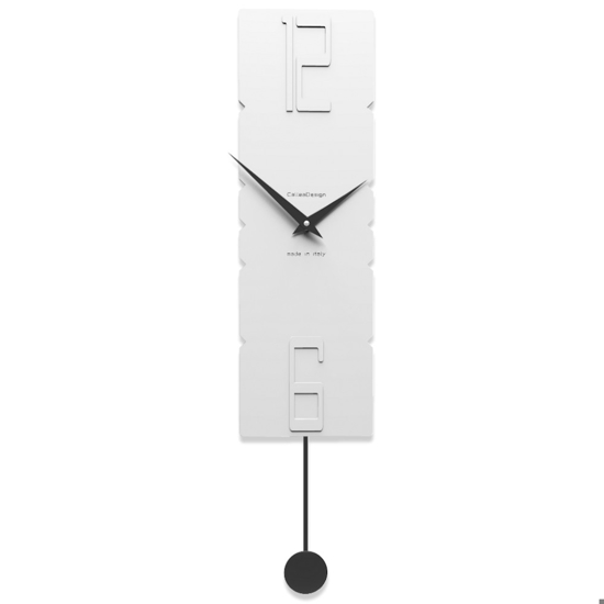 Orologio a pendolo da parete moderno legno bianco 