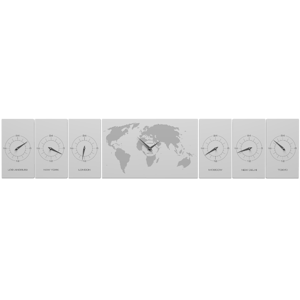 Visualizza i dettagli per Cosmo grande orologio da parete planisfero legno bianco grigio Cosmo grande orologio da parete planisfero legno bianco grigio