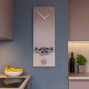 Orologio a pendolo da parete moderno per cucina colore prugna