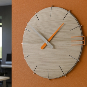 Orologio da parete moderno legno rovere breeze