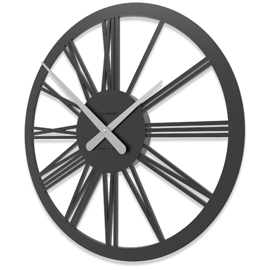 Tarquinio nero orologio da parete 45 numeri romani in legno