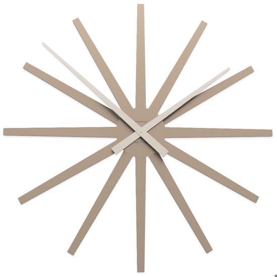 Orologio da muro moderno frizz 81cm in legno caffelatte