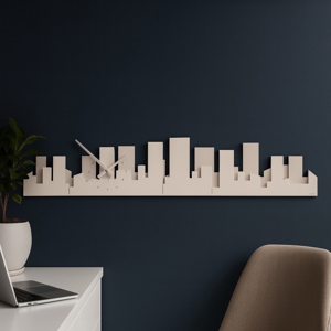 Visualizza i dettagli per Orologio da parete moderno panoramic legno colore tortora Orologio da parete moderno panoramic legno colore tortora