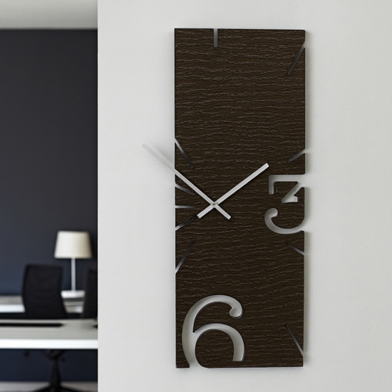 Greg orologio da parete moderno in legno wenge oak