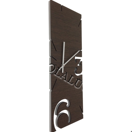 Greg orologio da parete moderno in legno wenge oak