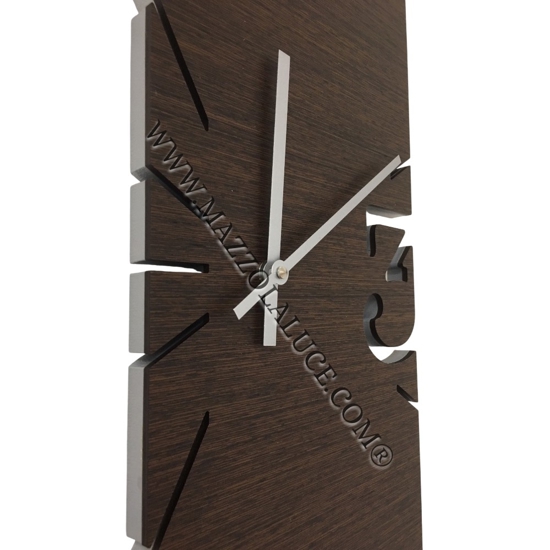 Greg orologio da parete moderno in legno wenge oak