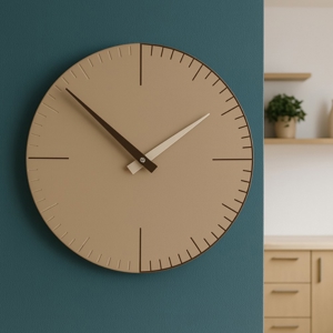 Visualizza i dettagli per Orologio da parete moderno caffelatte marrone tortora Orologio da parete moderno caffelatte marrone tortora