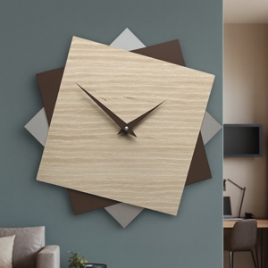 Visualizza i dettagli per Orologio moderno a muro 35cm rovere decape' Orologio moderno a muro 35cm rovere decape'