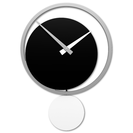 Orologio a pendolo da parete moderno nero bianco grigio