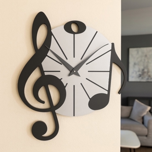 Orologio musicale da parete moderno nero grigio