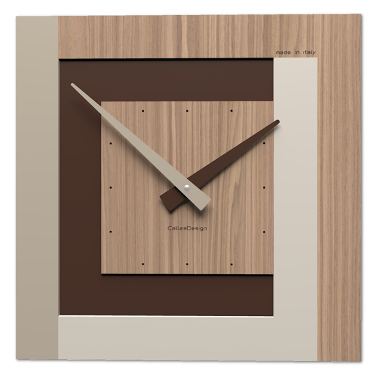 Orologio da muro moderno noce canaletto clock40
